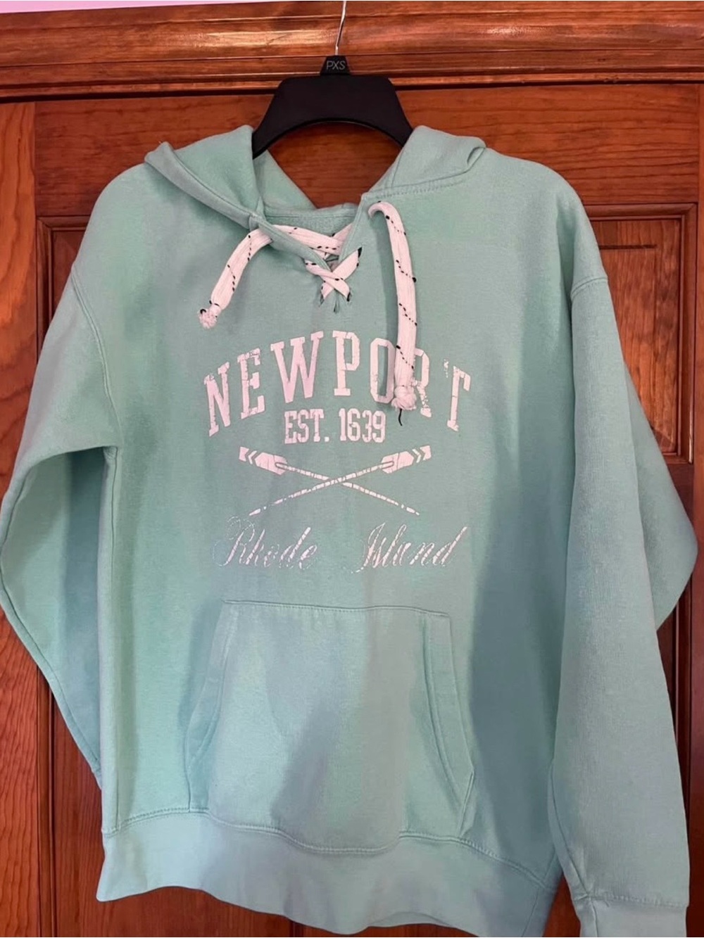 Newport Seafoam Green Lace-Up Pullover Hoodie